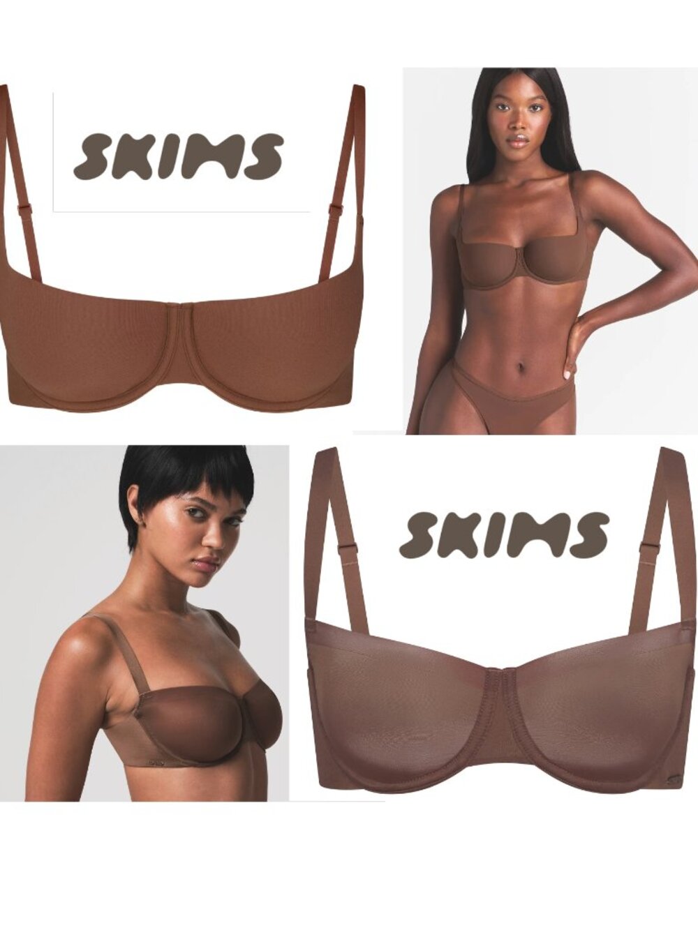 2 Skims bras BALCONETTE BRA and UNLINED BALCONETTE BRA 36DD